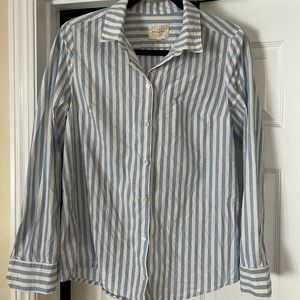 Sézane Tomboy Shirt Blue/White Stripes